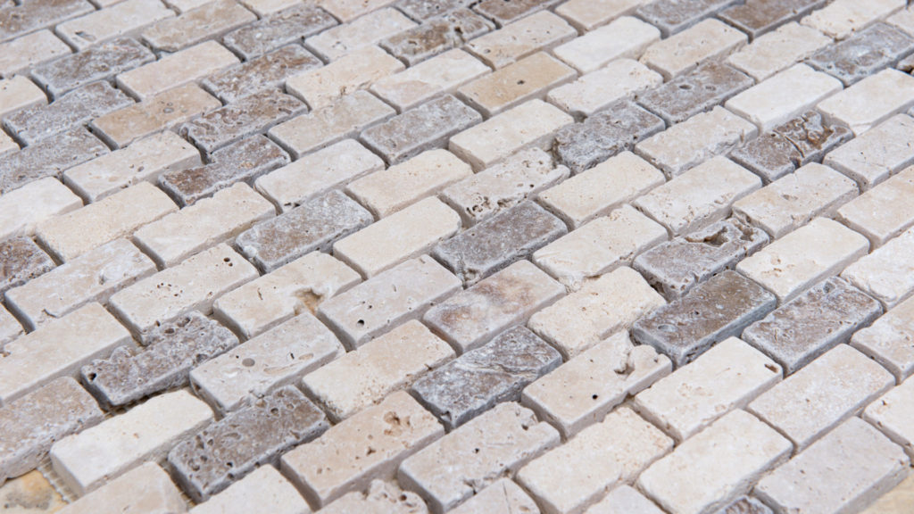Травертиновая мозаика «2.5×5.0 Tuscany Mix» Pebble