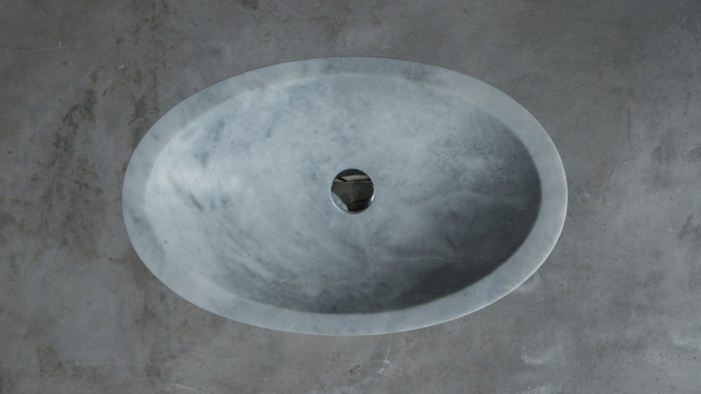 Раковина овальная из мрамора "Ovetto New Grey"