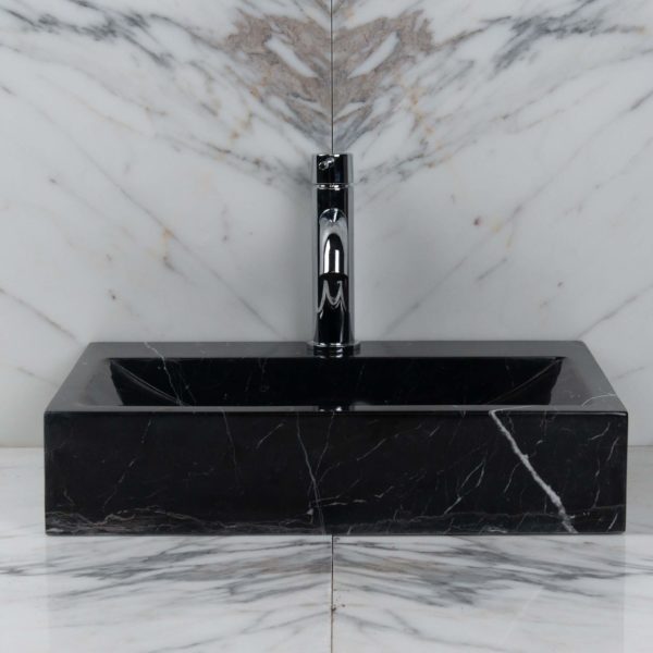 Раковина небольшая из черного мрамора "Back Black"
