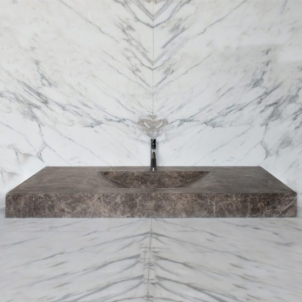 Умывальник из мрамора Emperador "Countertop EM"