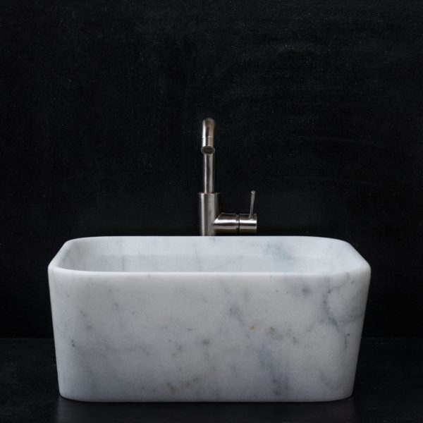 Умывальник квадратный мраморный "Square Carrara T"