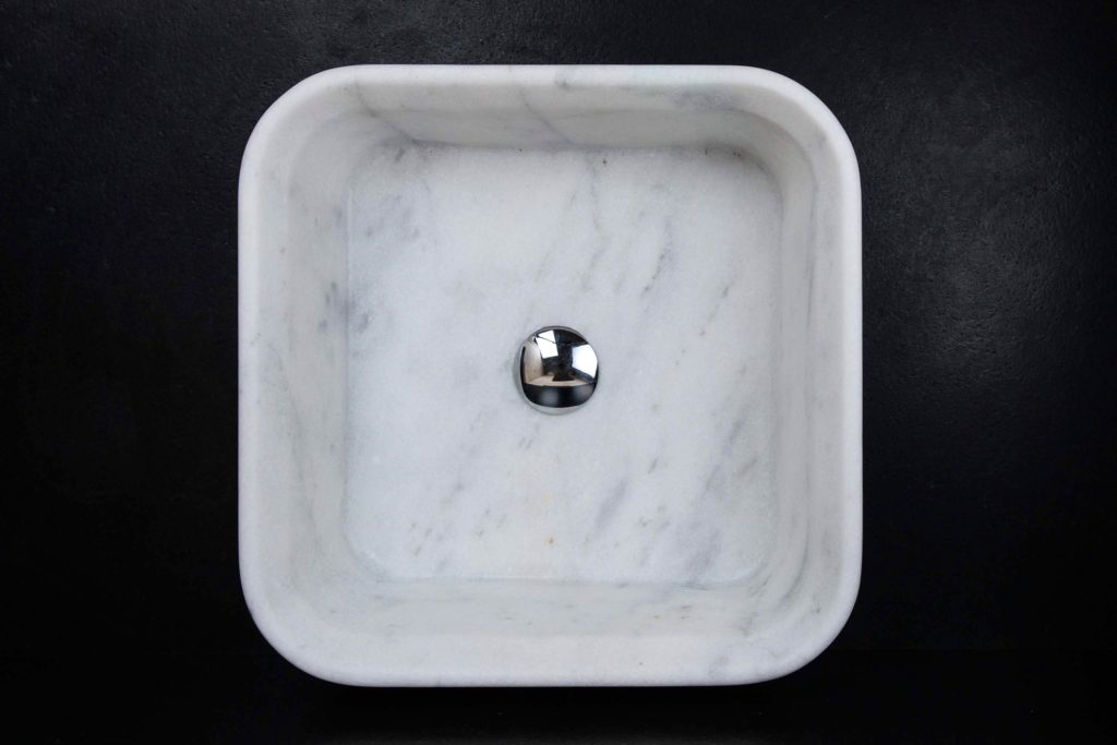 Умывальник квадратный мраморный "Square Carrara T"